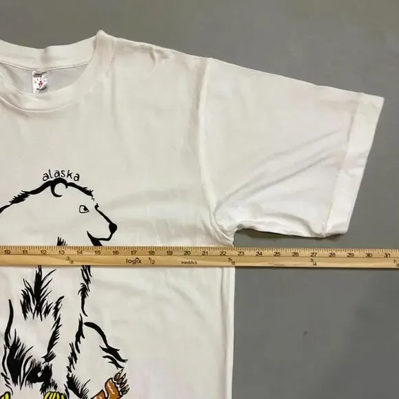 Vintage 90s Becik Designs Polar Bear T-Shirt Single-Stitch Graphic Tee XL - Picture 6 of 6